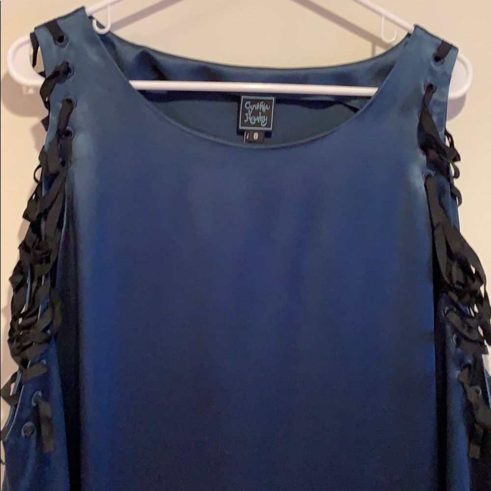 Cynthia Rowley silk dress with corset sleeve